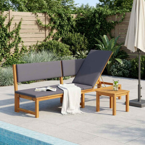 vidaXL Ligstoel Olie naturel 200 x 57 x 75cm Massief acaciahout
