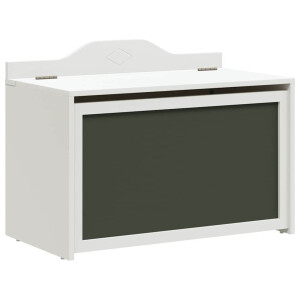 vidaXL Speelgoeddoos met opslag Wit 73 x 33 x 55 cm Bewerkt hout