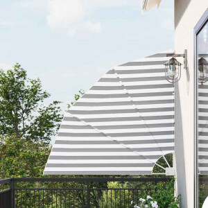vidaXL Balkon Privacy Scherm 140 x 140 cm Polyester Antraciet en Wit