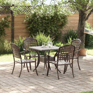 vidaXL Tuinset 5 pcs Brons Gegoten aluminium