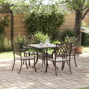 vidaXL Tuinset 5 pcs Brons Gegoten aluminium
