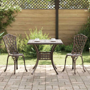 vidaXL Tuinset 3 pcs Brons Gegoten aluminium