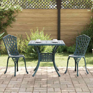 vidaXL Tuinset 3 pcs Groen Gegoten aluminium