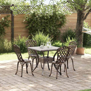 vidaXL Tuinset 5 pcs Brons Gegoten aluminium