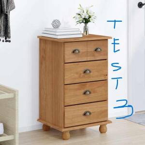 vidaXL Ladekast ASKIM Bruin 45,8 x 40 x 79 cm Massief grenenhout