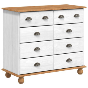vidaXL Ladekast met lade ASKIM Wit 91 x 40 x 79 cm Massief grenenhout