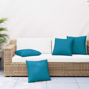 vidaXL Bankkussens 4 stuks Blauw 50x50 cm Stof
