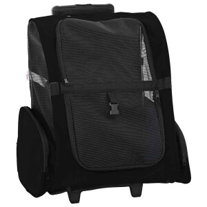 vidaXL Huisdierentrolley 3-in-1 48x32x(57-106) cm oxford stof zwart