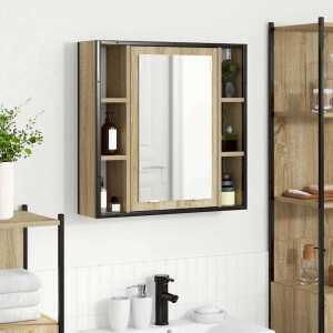 vidaXL Spiegelkast met plank Sonoma Eiken 60 x 16 x 60 cm Bewerkt hout