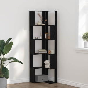vidaXL Boekenkast Zwart Eiken 50 x 50 x 179 cm