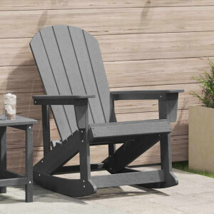 vidaXL Adirondack Schommelstoel Lichtgrijs 92 x 73,5 x 92 cm HDPE