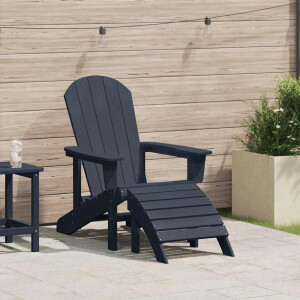 vidaXL Adirondack-stoel Marineblauw 82 x 74 x 92 cm HDPE