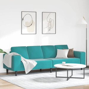 vidaXL Bankstel Turquoise Fluweel