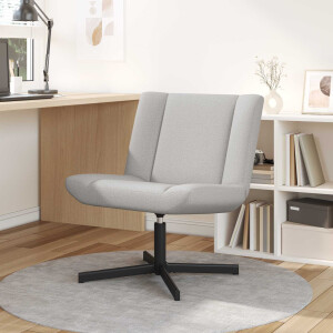 vidaXL Draaistoel Wolkengrijs 63 x 75 x 76 cm Stof