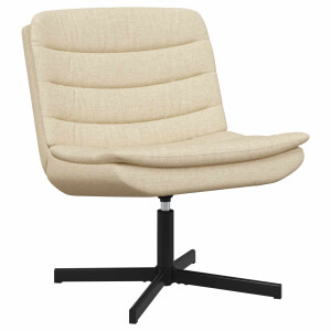 vidaXL Draaistoel Crème 63 x 75 x 76 cm Stof