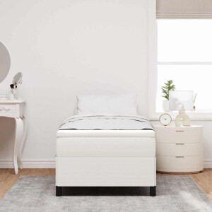 vidaXL Boxspringbed Crèmekleurig 90 x 190 cm Katoen Stof