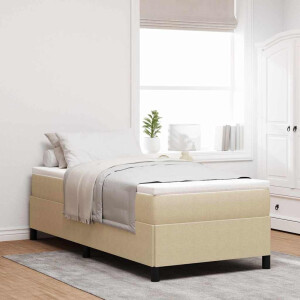 vidaXL Boxspringbed Grijs groen 90 x 200 cm Katoen Stof