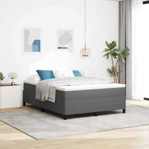 vidaXL Boxspringbed Lichtgrijs 160 x 200 cm Katoen Stof