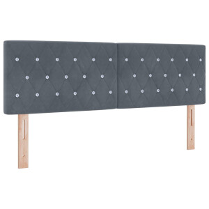 vidaXL Hoofdbord Donkergrijs 160 cm Fluweel