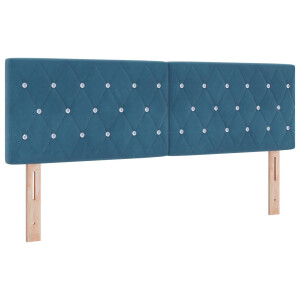 vidaXL Hoofdbord Donkerblauw 160 cm Fluweel