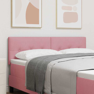 vidaXL Hoofdbord Roze 144 cm Fluweel