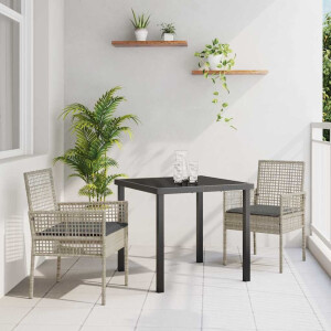 vidaXL Tuinstoel 2 pcs Lichtgrijs 55 x 53 x 85 cm poly rattan