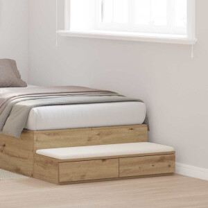 vidaXL Bedlades Artisan Eiken 90 x 36,5 x 16,5 cm Bewerkt hout