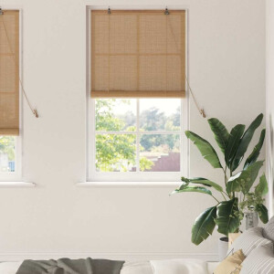 vidaXL Rolgordijn Bruin 90 x 220 cm Bamboe