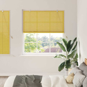 vidaXL Rolgordijn Geel 150 x 160 cm Bamboe