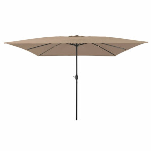 vidaXL Tuinparasol Taupe 295 x 295 x 245 cm Polyester en staal