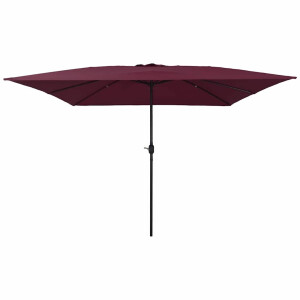 vidaXL Tuinparasol Bordeaux Rood 295 x 295 x 245 cm Polyester en staal