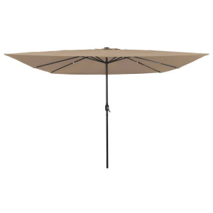 vidaXL Tuinparasol Taupe 295 x 295 x 245 cm Polyester en staal