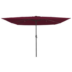 vidaXL Tuinparasol Bordeaux Rood 295 x 295 x 245 cm Polyester en staal