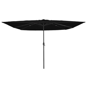 vidaXL Tuinparasol Zwart 295 x 295 x 245 cm Polyester en staal