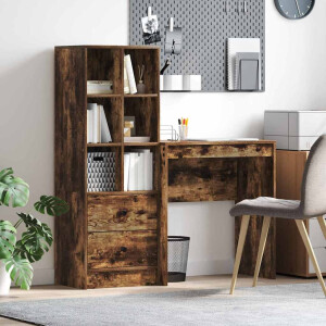 vidaXL Bureau met lade 2 pcs Gerookt eiken