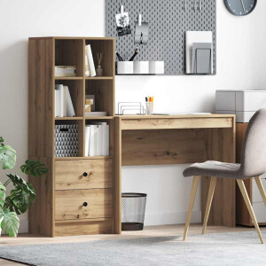 vidaXL Bureau met lade 2 pcs Artisan Eiken