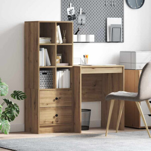vidaXL Bureau met lade 2 pcs Artisan Eiken