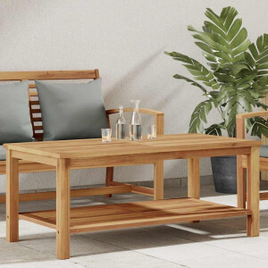 vidaXL Salontafel met opslag Bruin 110 x 55 x 45 cm Massief Teakhout