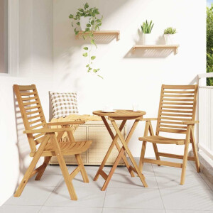 vidaXL Stoel 2 pcs Bruin 64.5 x 52 x 108 cm Massief Teakhout