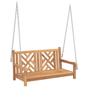 vidaXL Tuin Hangbank 114 x 60 x 64 cm Massief Teakhout