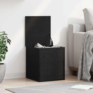 vidaXL Opslagdoos met opslag Zwart Eiken 40 x 42 x 46 cm Bewerkt hout