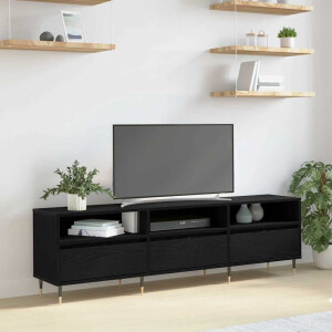 vidaXL TV-kast Zwart Eiken 150 x 30 x 45 cm Bewerkt hout