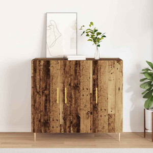 vidaXL Dressoir Oudhout 90 x 34 x 80 cm Bewerkt hout