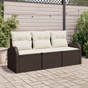 vidaXL Tuin Sofa Set Bruin poly rattan
