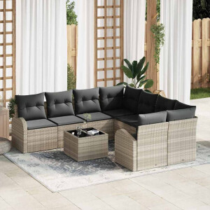vidaXL Tuin Sofa Set 55 x 55 x 37 cm poly rattan