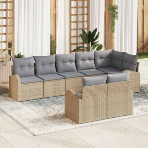 vidaXL Tuin Sofa Set 8 pcs poly rattan