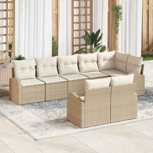 vidaXL Tuin Sofa Set Beige en Crème 55 x 55 x 37 cm poly rattan