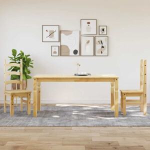 vidaXL 3-delige Eethoek Panama massief grenenhout