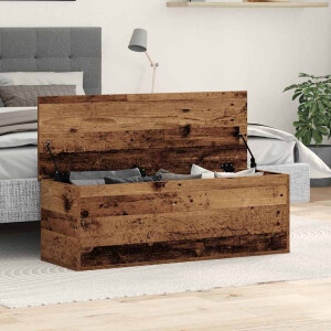 vidaXL Opslagdoos met opslag Oud Hout 102 x 35 x 35 cm Bewerkt hout