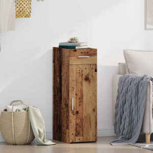vidaXL Dressoir met lade Oudhout 30 x 42,5 x 93 cm